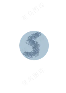 古风素雅圈中画装饰图案