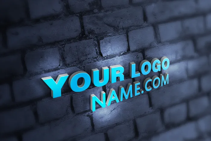 形象墙logo样机psd模版下载