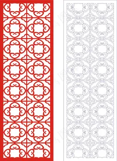 矢量镂空花纹边框底纹中式