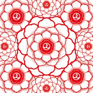 花朵图案 连续图案 图案 剪纸
