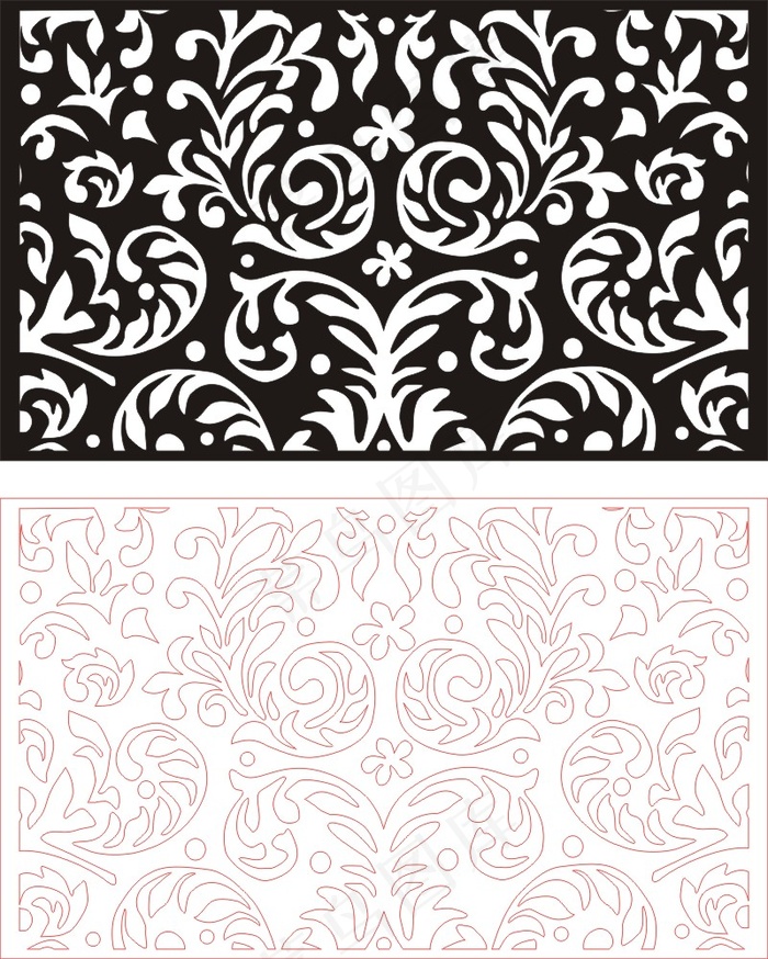 矢量镂空花纹边框底纹欧式