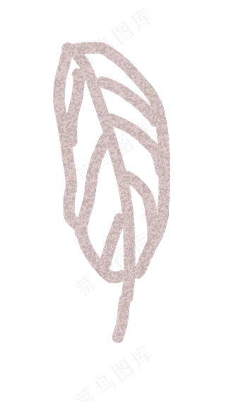 浅色简约叶子书签