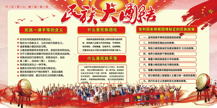民族团结展板民族团结宣传栏图片psd模版下载