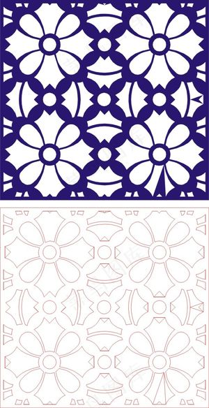 矢量镂空花纹边框底纹中式