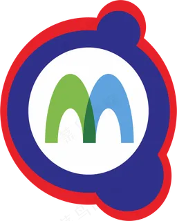 M几何logo红色logo创意