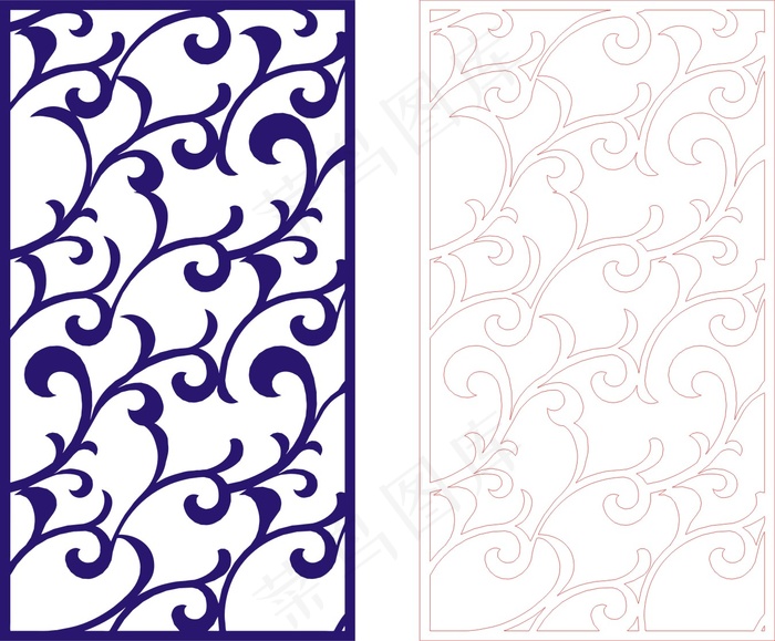 矢量镂空花纹边框底纹欧式