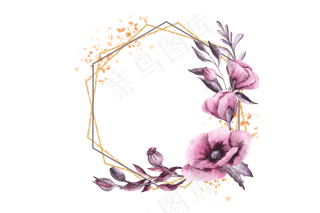 小清新|花鸟|圆形边框