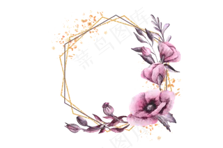 小清新|花鸟|圆形边框