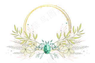 小清新|花鸟|圆形边框