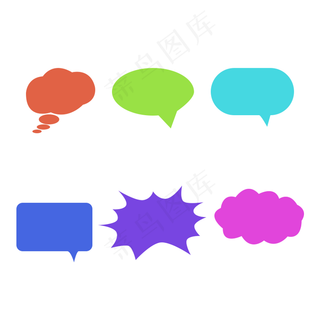 彩色标题框对话框免扣元素