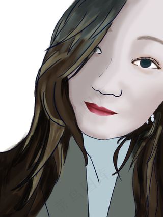 女生人物卡通手绘形象