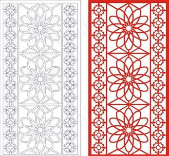 矢量镂空花纹边框底纹中式