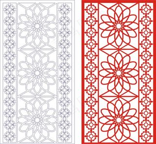 矢量镂空花纹边框底纹中式