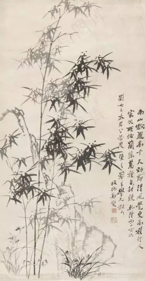 水墨古风竹画3 水墨古风竹画3