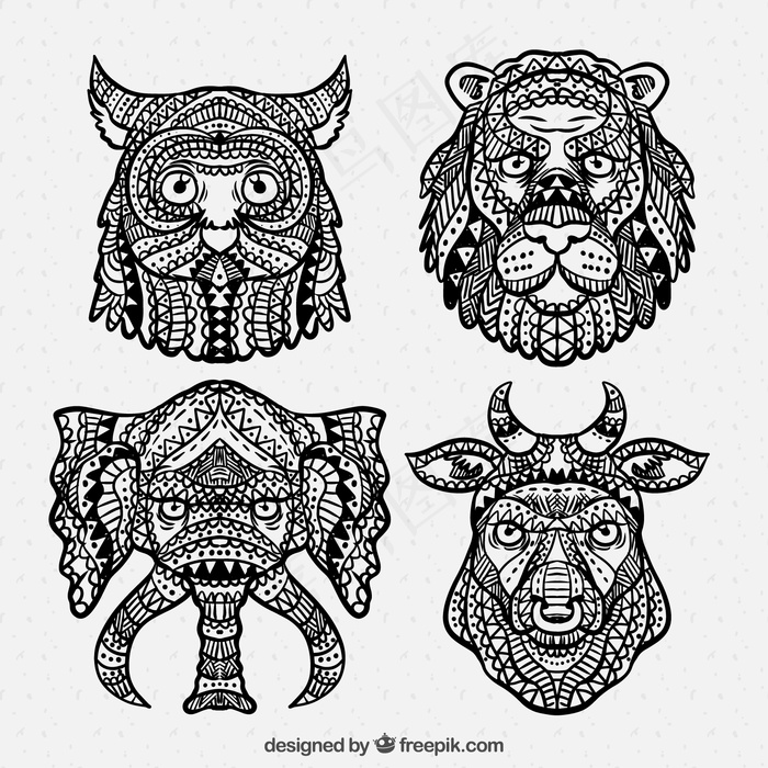 卡通狮子矢量设计