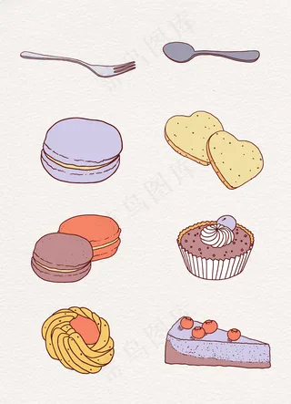 点心蛋糕食物设计