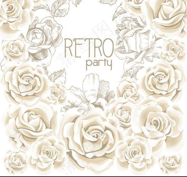 玫瑰花矢量素材