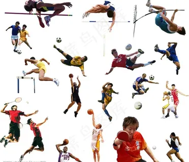 分层体育运动人物图片