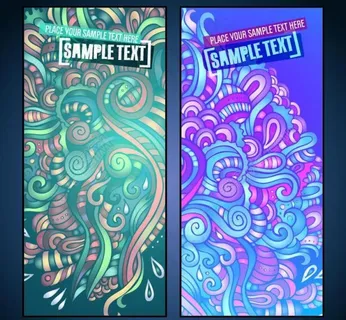 抽象花纹卡片名片图片