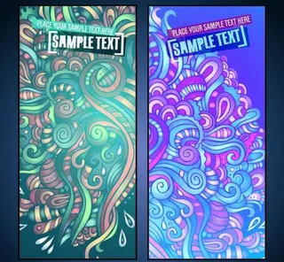 抽象花纹卡片名片图片