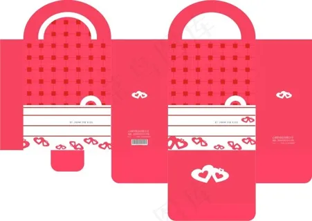 心形花纹手提纸盒