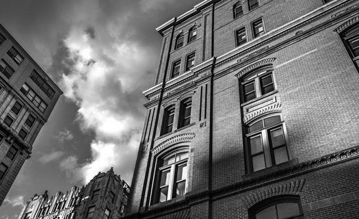 欧式建筑黑白摄影图片