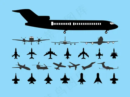 矢量图飞机素材