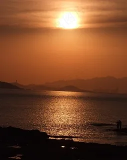 夕阳海景图片 夕阳海景图片