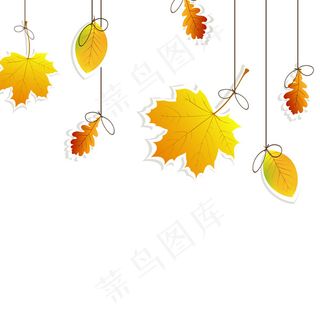 树叶落叶矢量素材