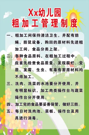 粗加工管理制度cdr矢量模版下载