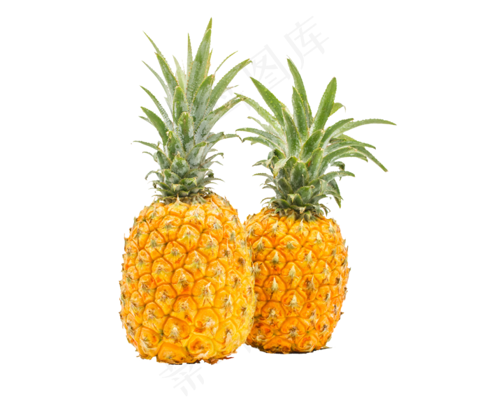 黄色简约风菠萝凤梨免抠元素 