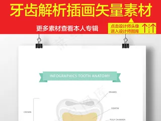 关爱牙齿海报设计插画背景