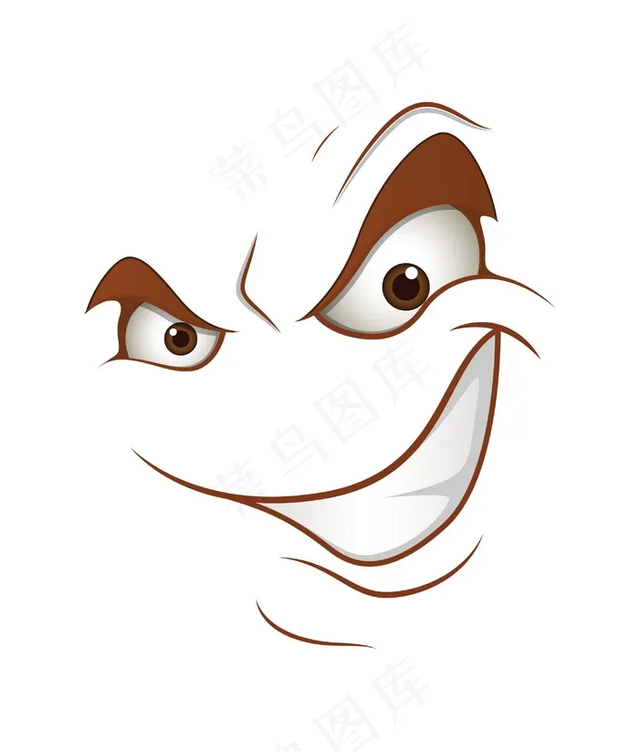 调皮的微笑表情eps,ai矢量模版下载