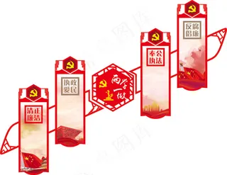 党建文化立体墙楼梯文化墙