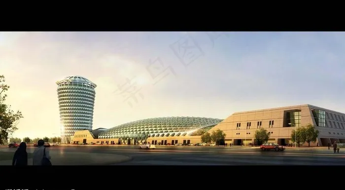 公共建筑设计效果图后期图片(4252X2600(DPI:72))psd模版下载