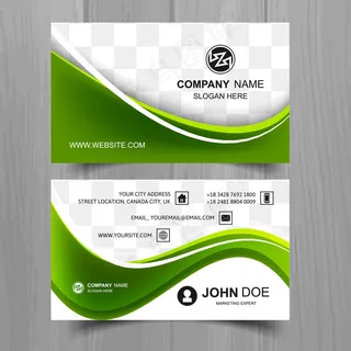 黑色绿色大气公司名片