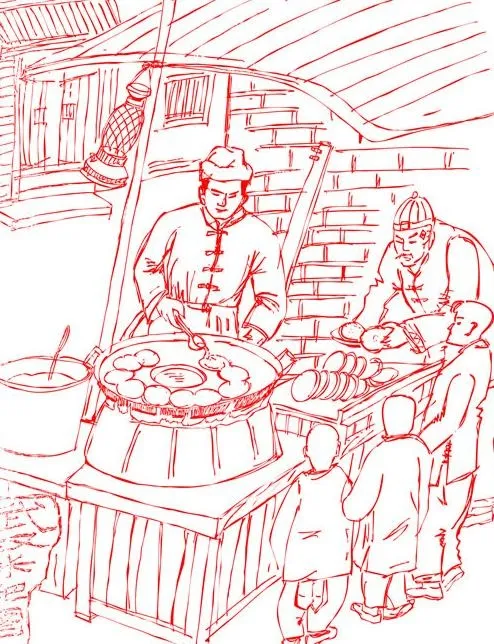 武汉传统小吃米粑图图片cdr矢量模版下载