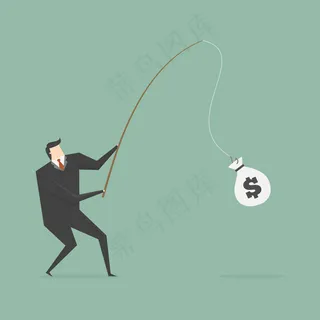 卡通商业精英矢量图片