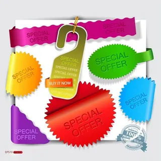 矢量酷炫促销标签设计