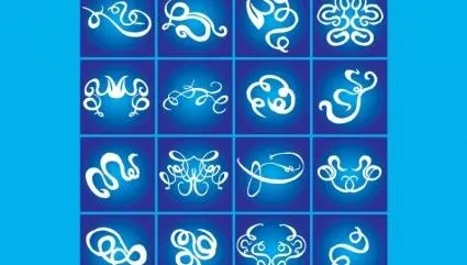 纹身部落涂鸦图形ai矢量模版下载
