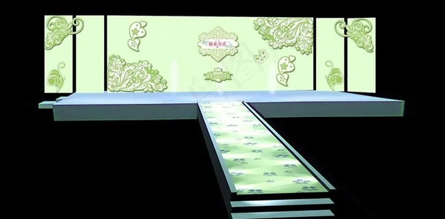 绿色婚礼背景图片