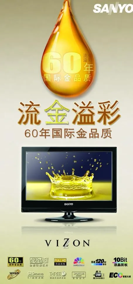 三洋 液晶 彩电图片(2835X5669(DPI:120))psd模版下载
