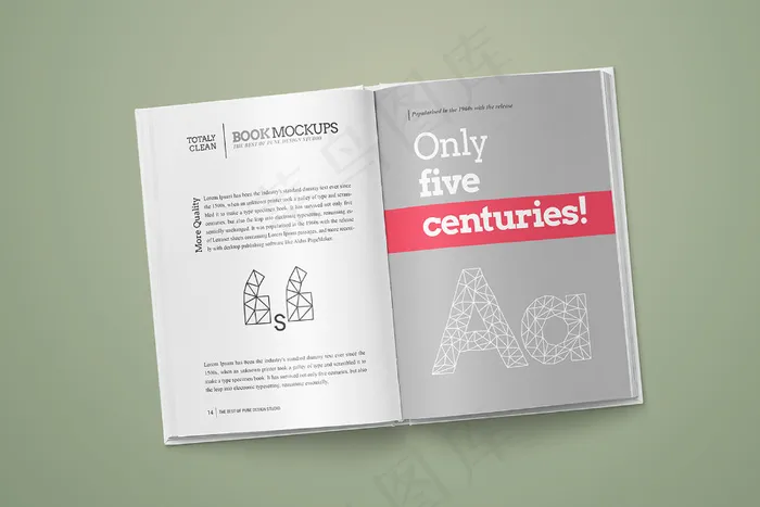 小册子画册样机(4000X2692(DPI:300))psd模版下载