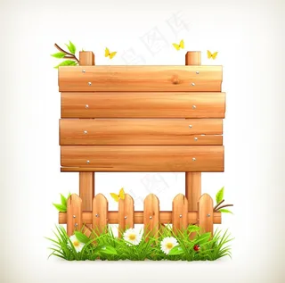 木板指示牌图片