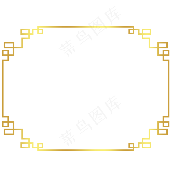 中国风高档渐变金色边框
