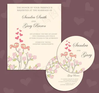 婚礼邀请卡图片