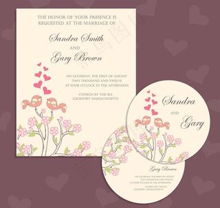 婚礼邀请卡图片