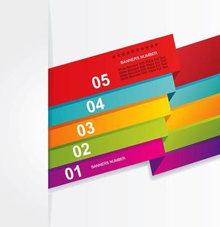 炫彩数字标签矢量素材