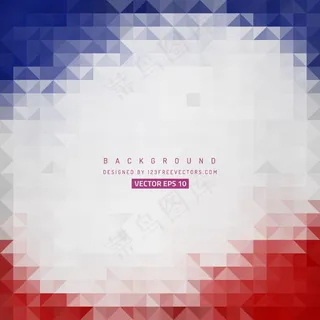 蓝红三角背景