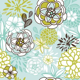 复古花无缝背景浪漫的无缝模式向量